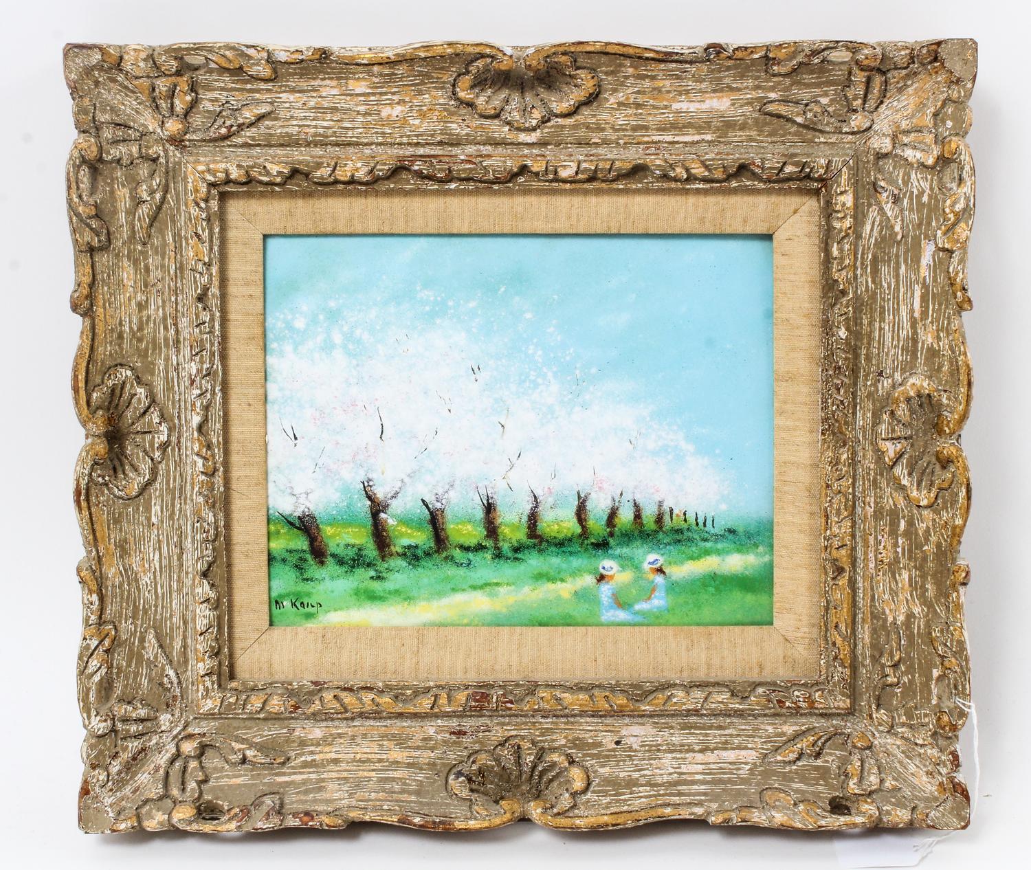 An Enamel on Copper Plaque 7 1/4 x 9 1/2 inches. — SECOND HALF 20TH CENTURY