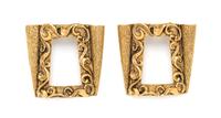 A Musi Goldtone Shoe Buckle,