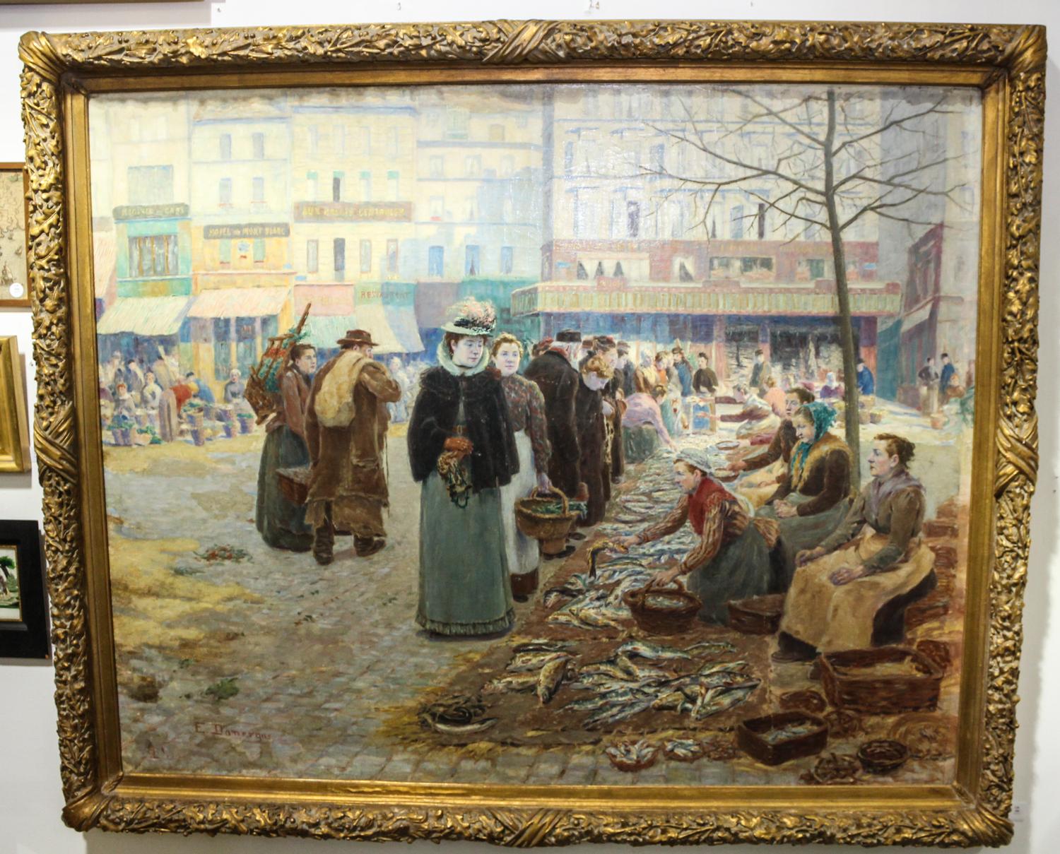 Emile Jean Domergue, (French, 19th/20th century), Fish Market