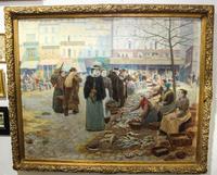 Emile Jean Domergue, (French, 19th/20th century), Fish Market