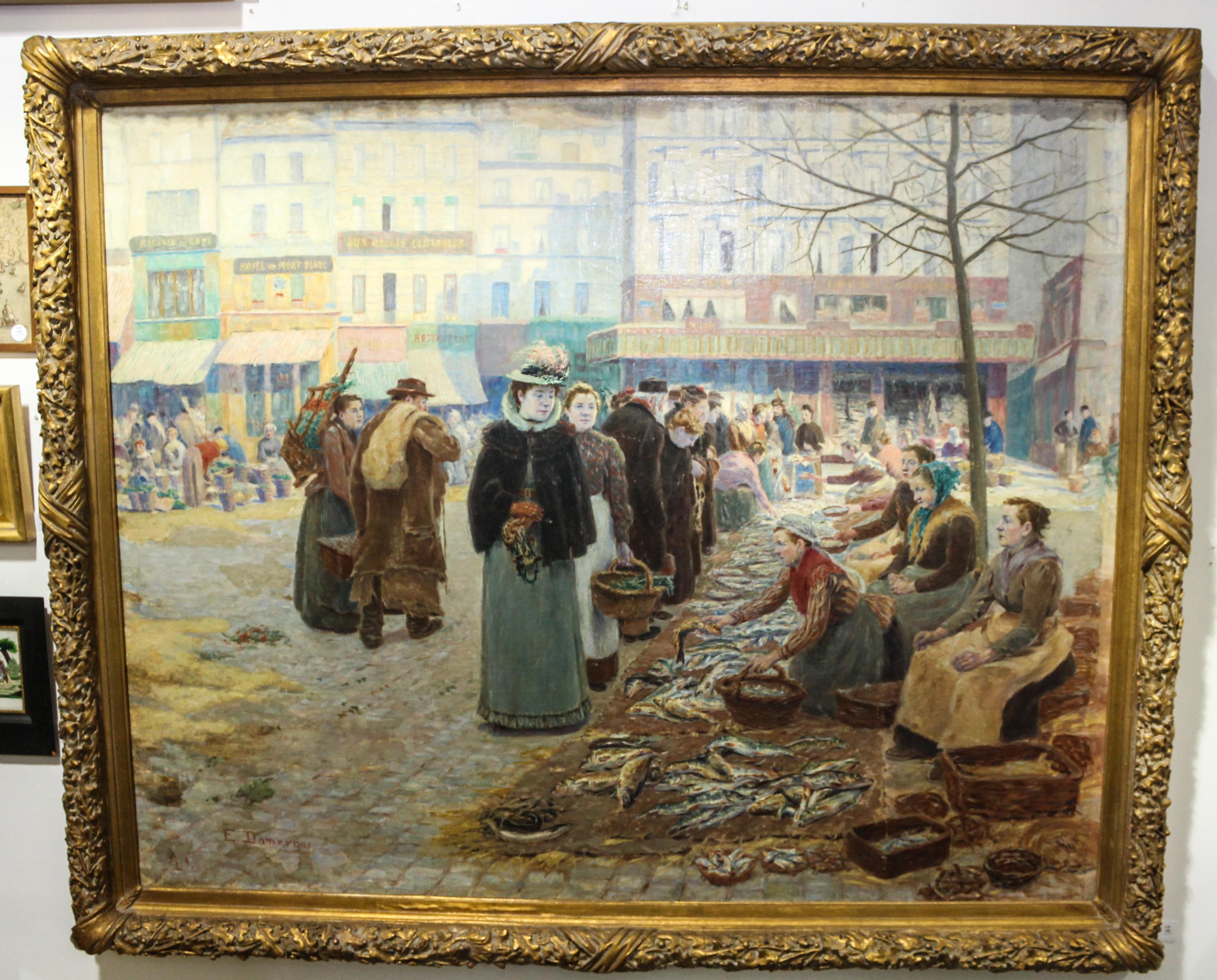 Emile Jean Domergue, (French, 19th/20th century), Fish Market