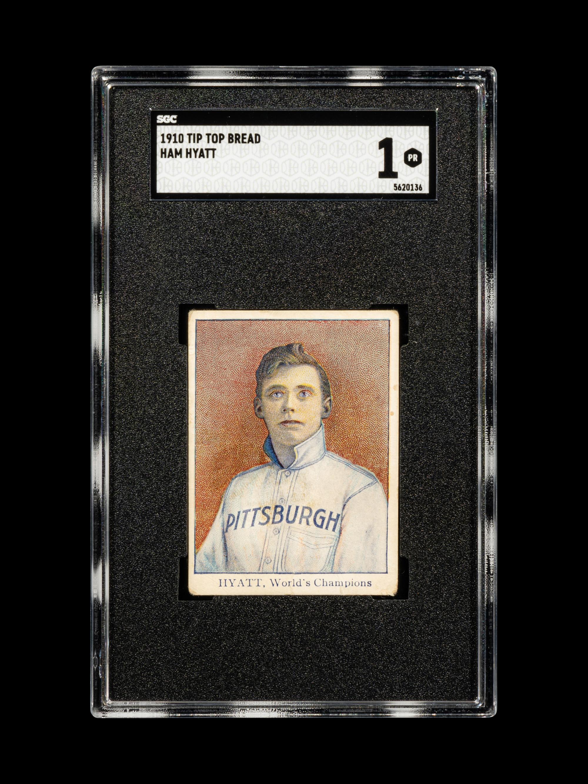 A 1910 Tip Top Bread Ham Hyatt Baseball Card (SGC 1)