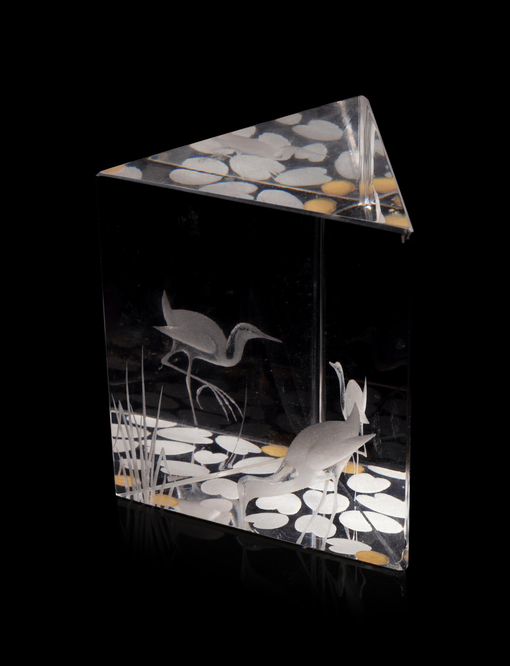 A Kosta Intaglio-Cut Glass Ornament