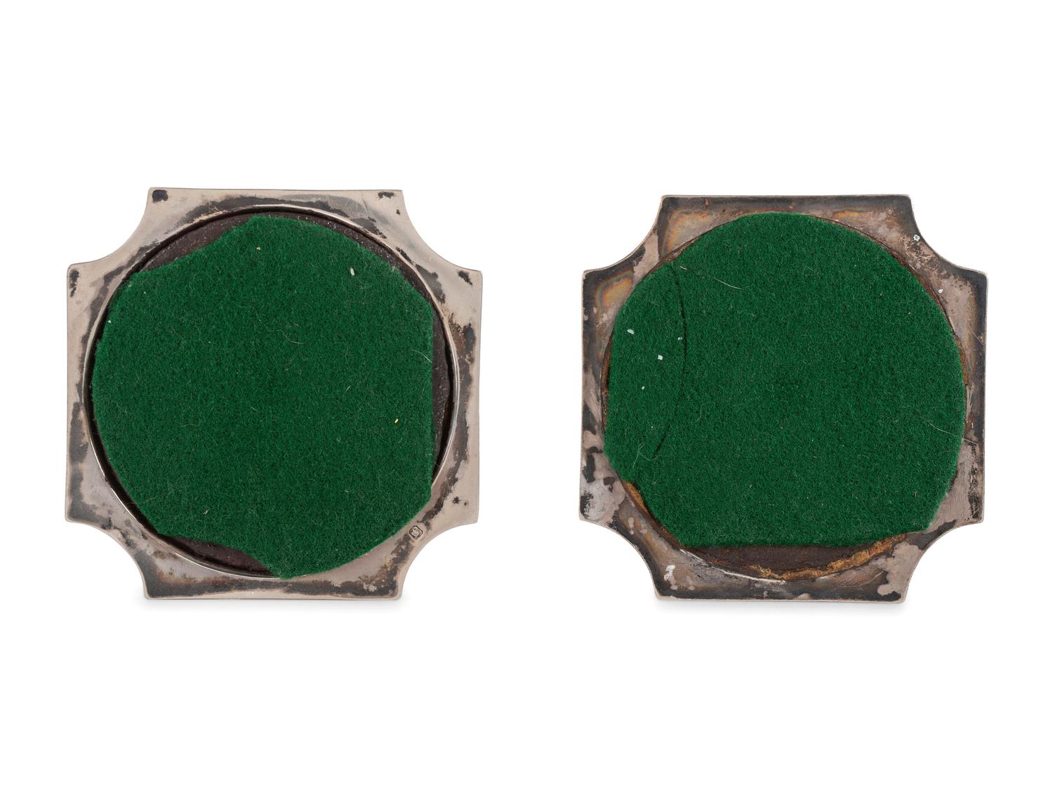 A Pair of Silver Georgian Style Candlesticks