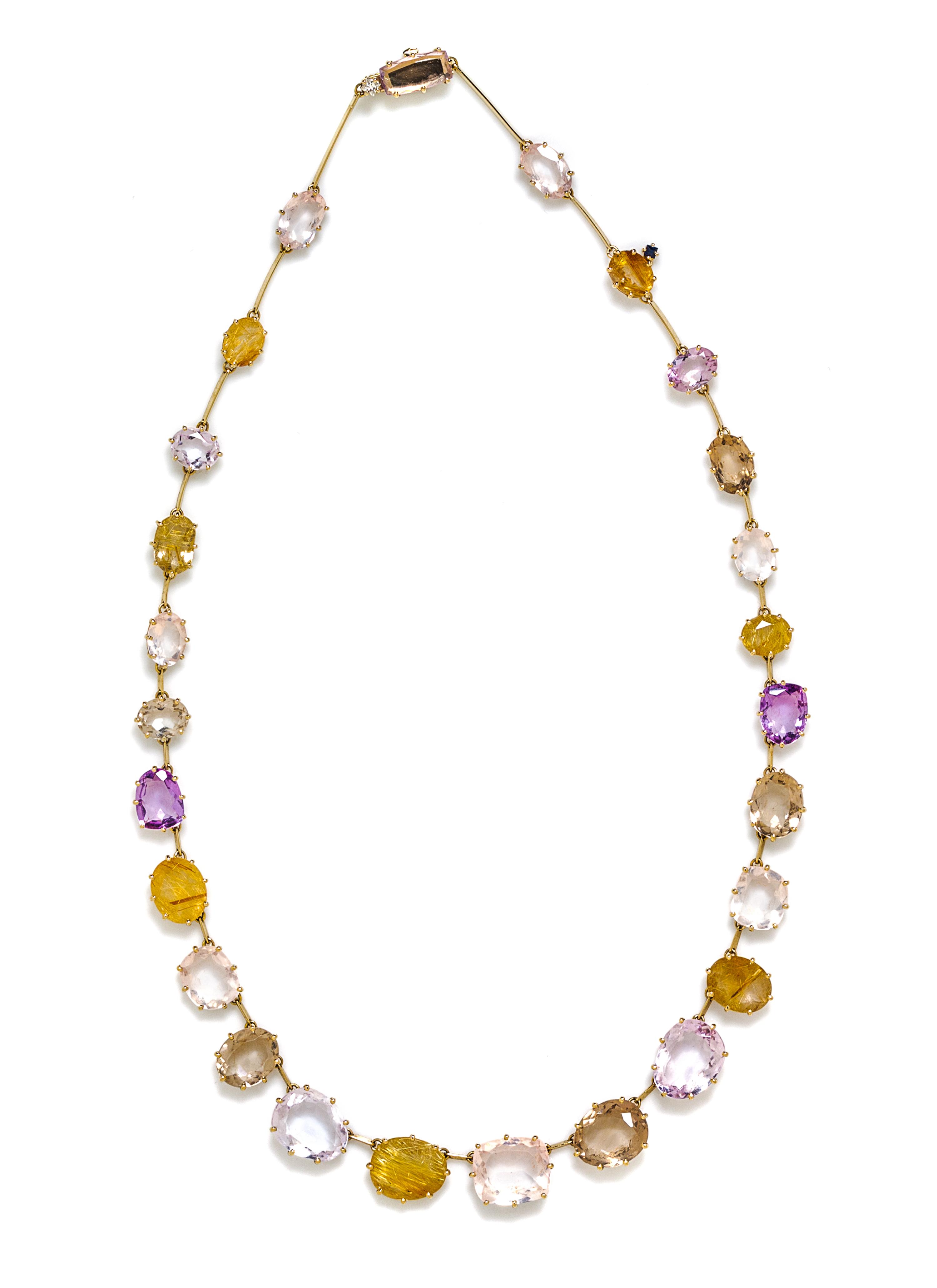 An 18 Karat Rose Gold, Multi Gem and Diamond Cobblestone Necklace, H. Stern, 16.50 dwts.