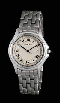 A Stainless Steel Cougar Wristwatch, Cartier,