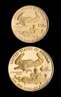 A United States 1987 Gold Eagle 2-Coin Proof Set