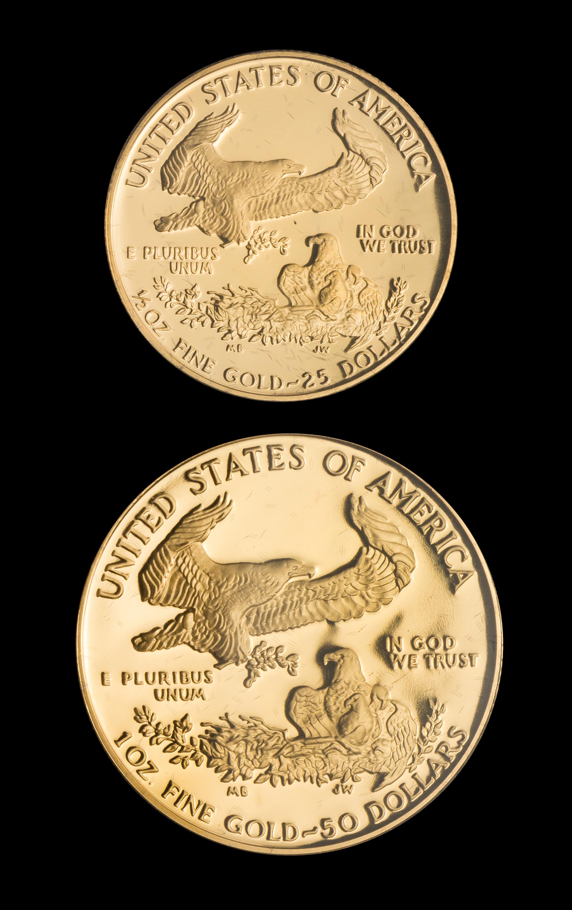 A United States 1987 Gold Eagle 2-Coin Proof Set