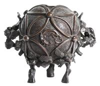A Patinated Bronze Censer Height 6 1/2 inches. — 20TH CENTURY