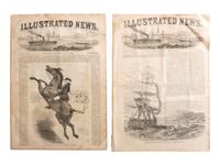 [TRANSPORTATION]. A group of early photographs, imprints, and documents related to transportation, including: