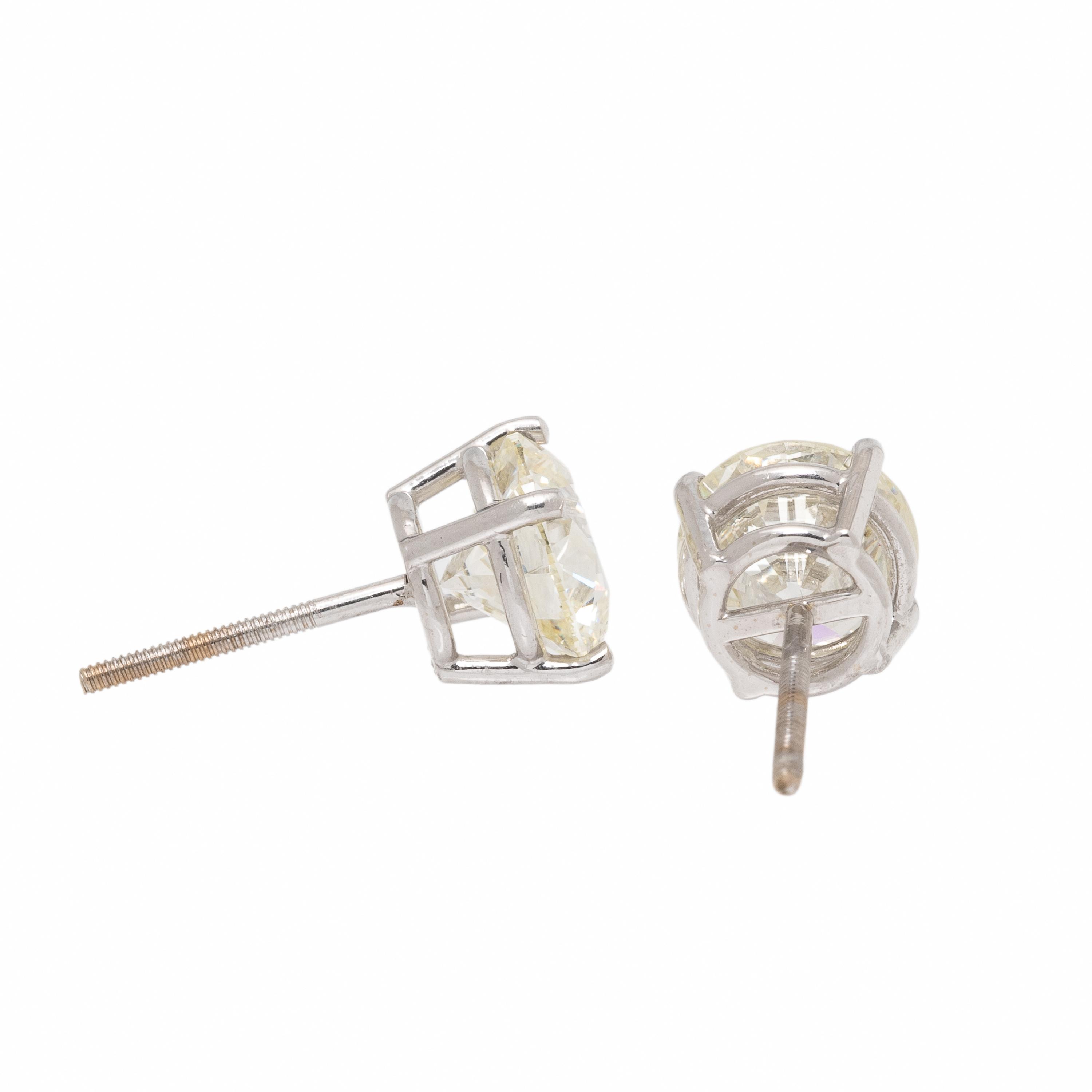 Diamond and White Gold Stud Earrings