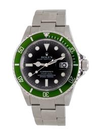 ROLEX, REF. 16610V STAINLESS STEEL 'SUBMARINER' 'KERMIT' WATCH, BOX & PAPERS