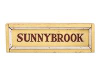 A Painted Wood Double-Sided 'Sunnybrook' Sign
