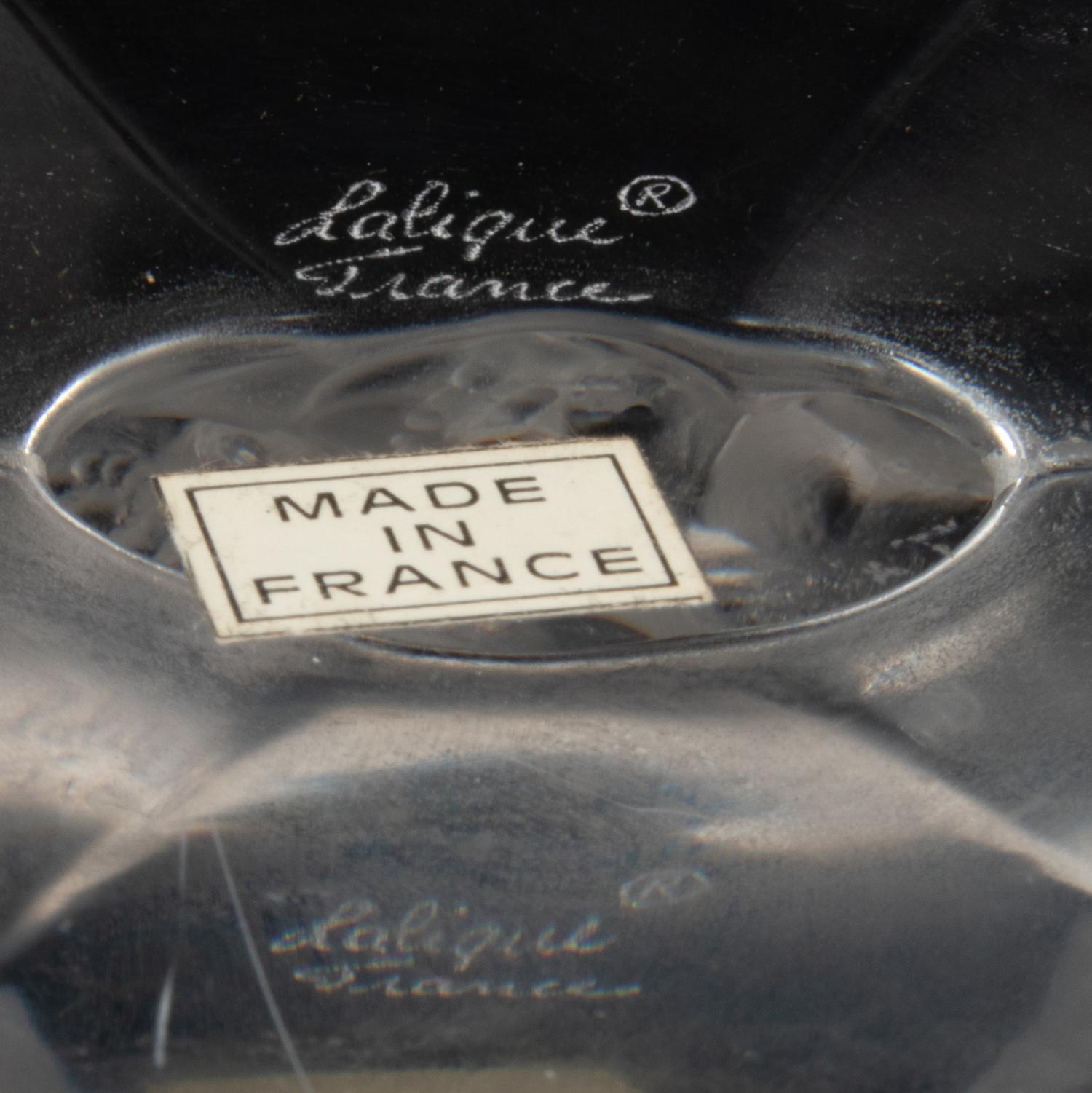 A Pair of Lalique Mesanges Vases