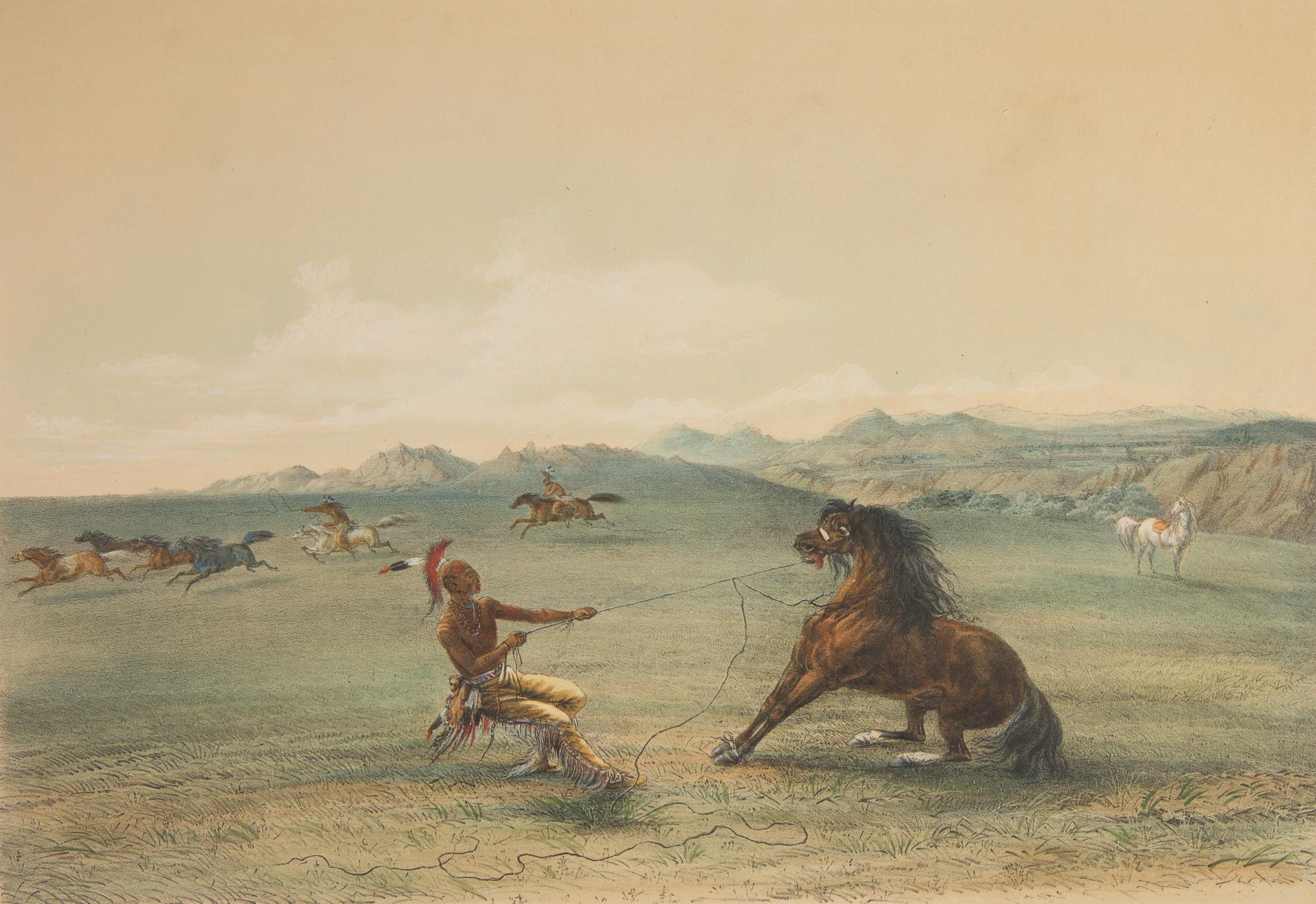 [Native-Americana] Catlin, George. Catlin's North American Indian Portfolio. Hunting Scenes and Amusements of the Rocky Mountains and Prairies of America...