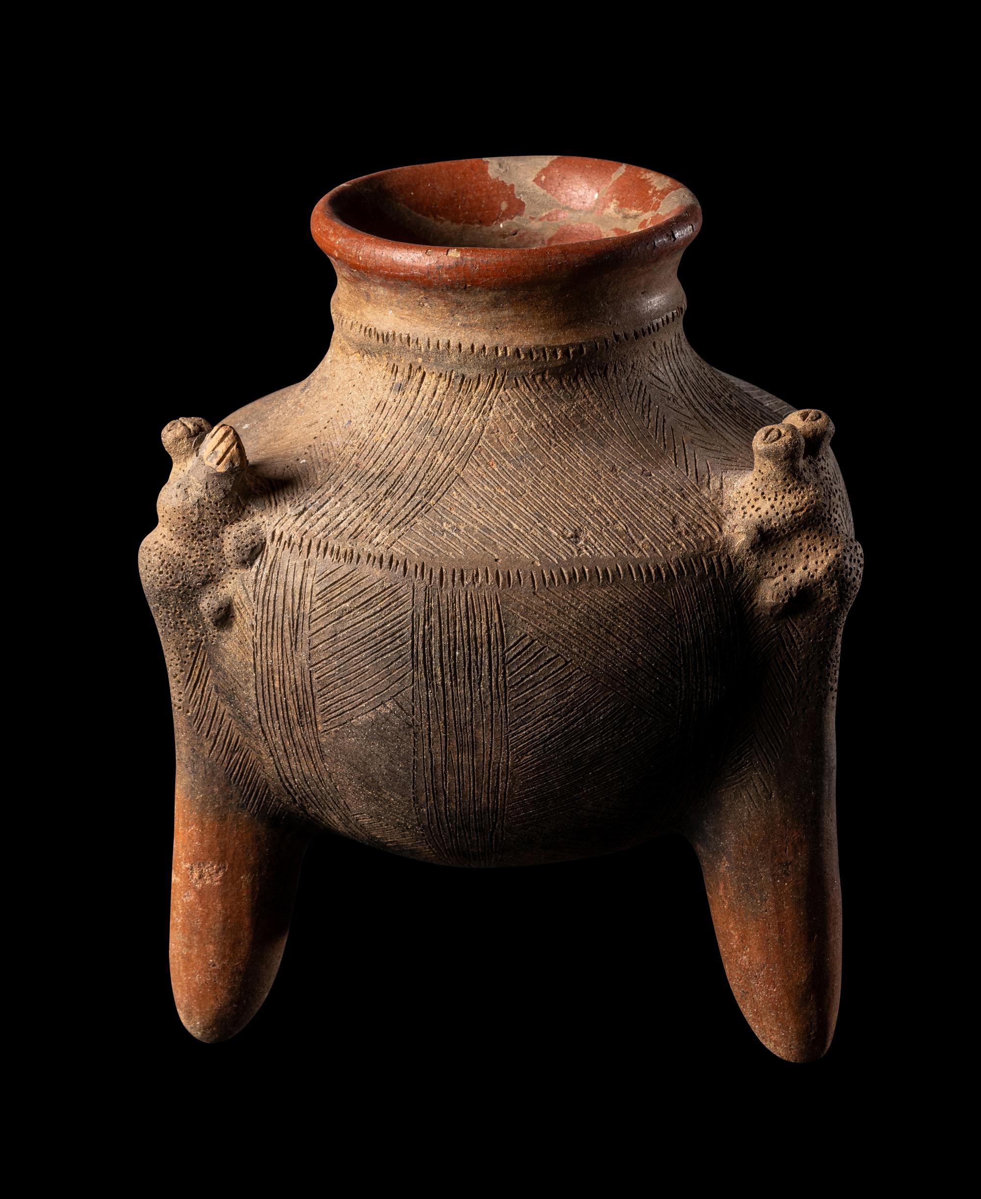 Six Huetar Tripod Vessels