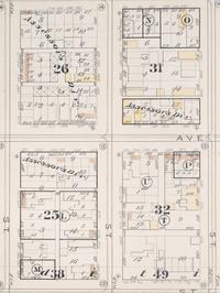 A group of 5 maps of Chicago streets, comprising: