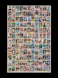 A Complete Set of 1985 Topps Baseball Cards in Six Uncut Sheets Featuring Mark McGwire, Roger Clemens and Kirby Puckett Rookie Cards
