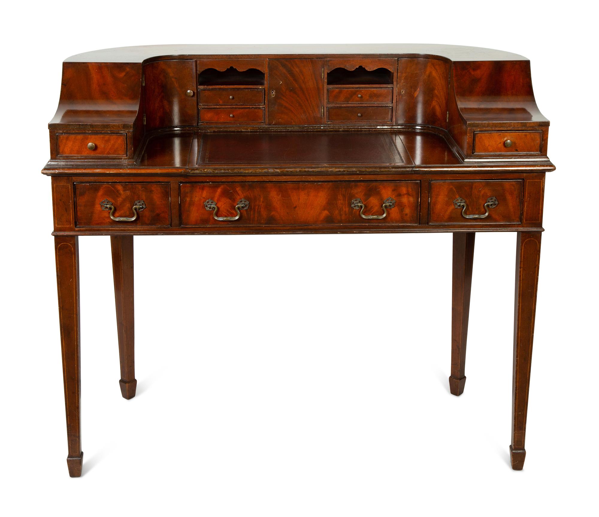 A George III Style Mahogany Carlton House Desk