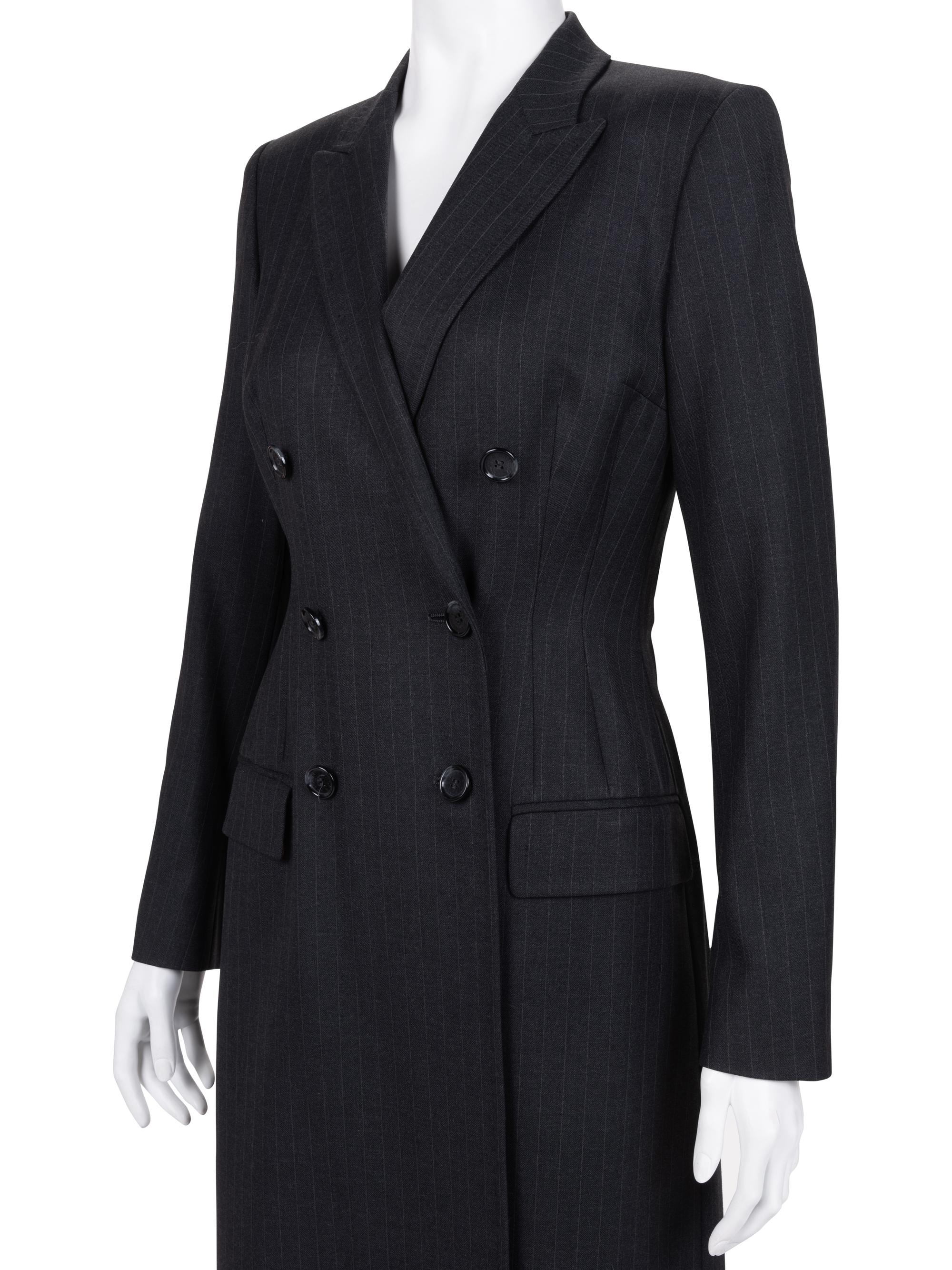 Dolce & Gabbana Pinstripe Long Coat and Pants Ensemble, 1990-2000s