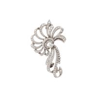 PLATINUM AND DIAMOND SPRAY BROOCH