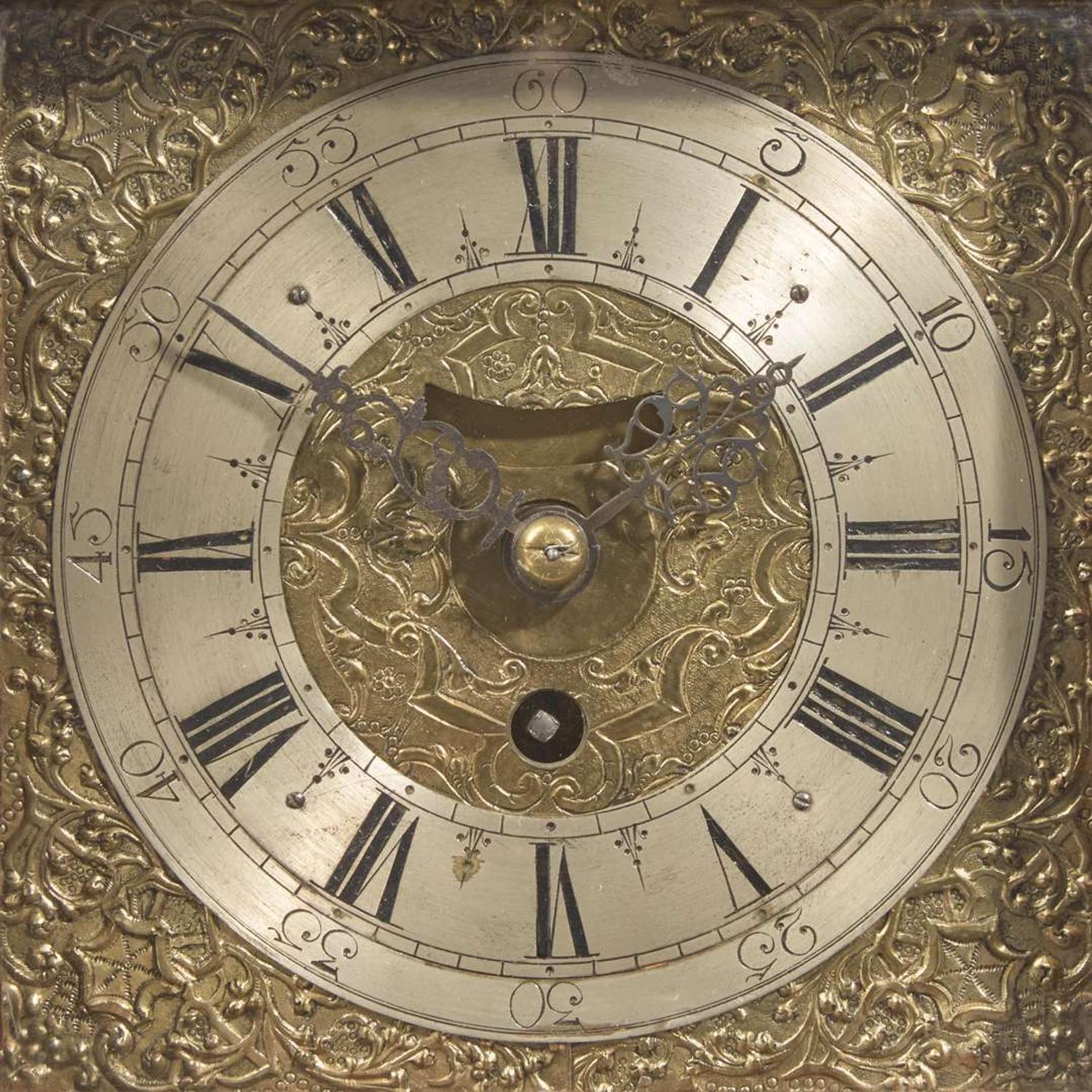 A German burl walnut bracket clock circa 1720
