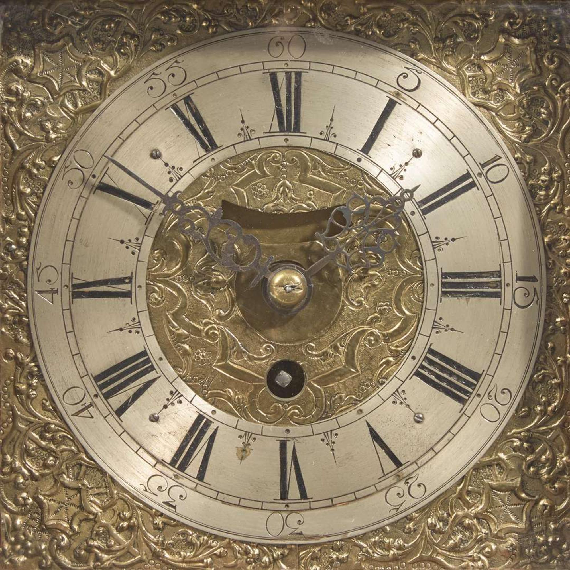 A German burl walnut bracket clock circa 1720
