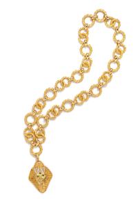 HAMMERMAN BROTHERS, YELLOW GOLD, DIAMOND AND EMERALD CONVERTIBLE NECKLACE
