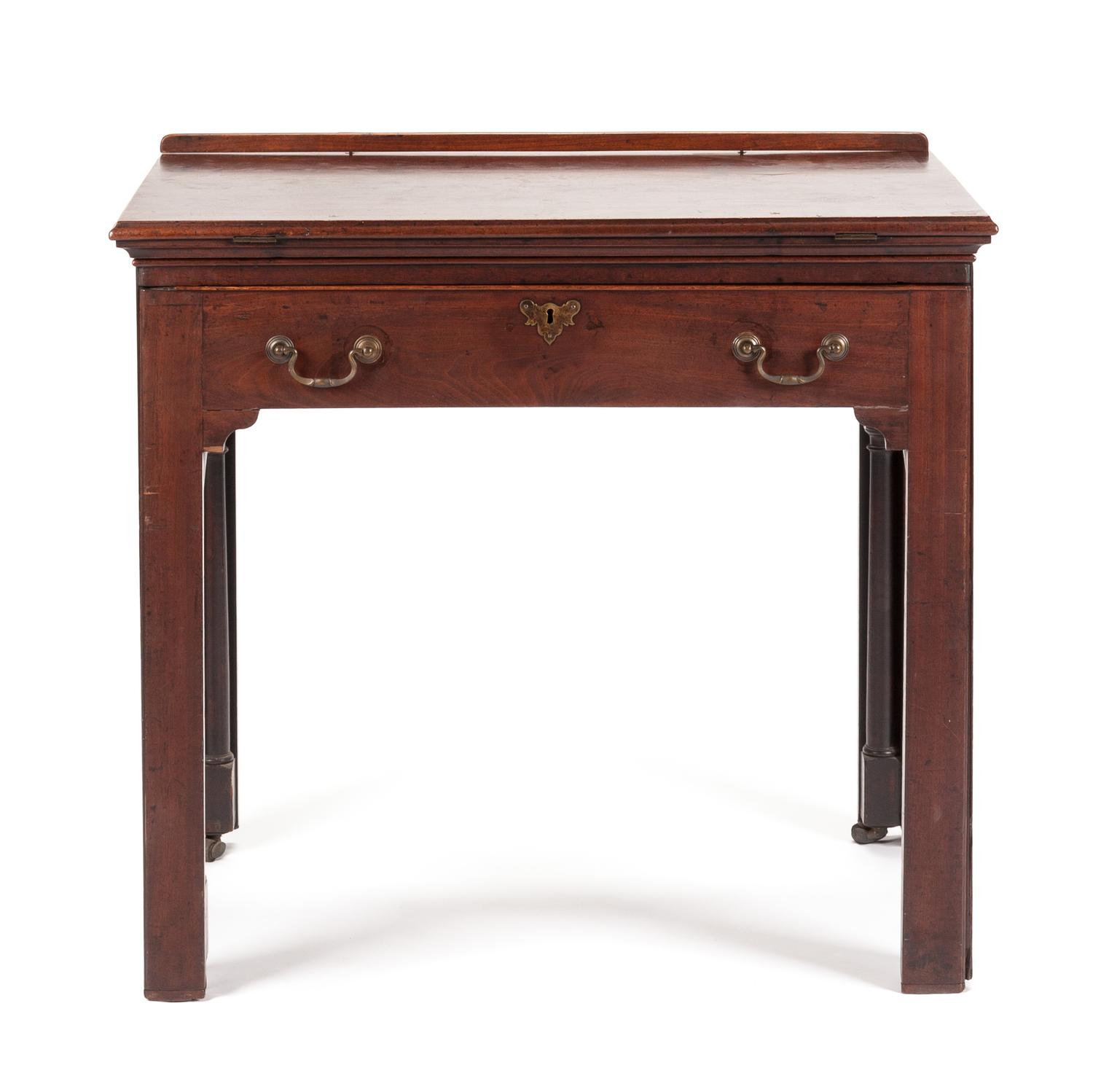 A George III Mahogany Architect's Desk Height 33 x width 36 x depth 23 1/2 inches (closed). — 18TH/19TH CENTURY