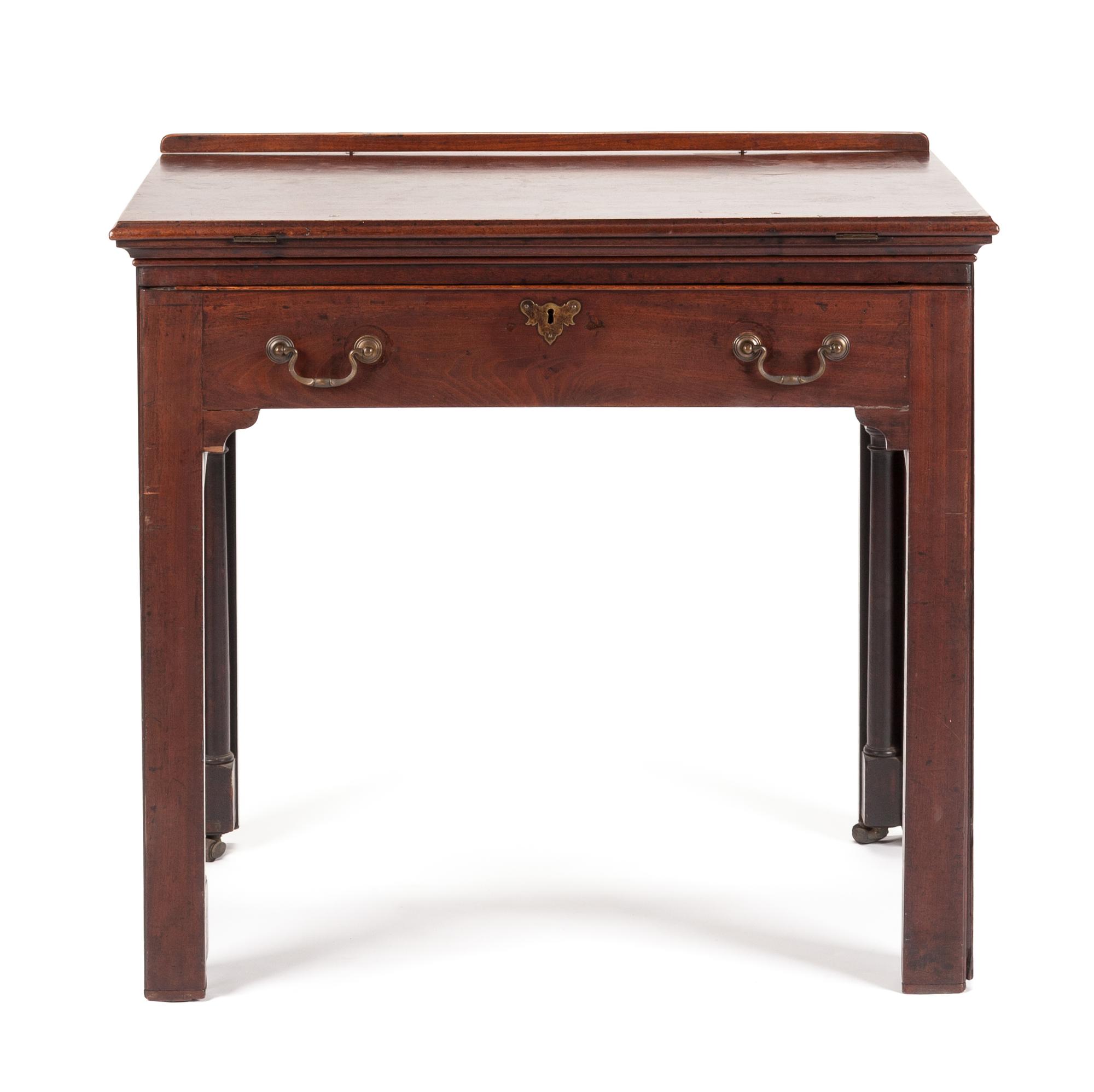 A George III Mahogany Architect's Desk Height 33 x width 36 x depth 23 1/2 inches (closed). — 18TH/19TH CENTURY