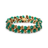 VAN CLEEF & ARPELS, YELLOW GOLD AND CHRYSOPRASE BRACELET