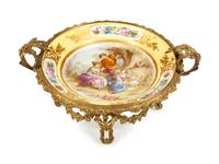 A Sevres Style Gilt Bronze Mounted Porcelain Bowl