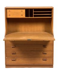 Borge Mogensen Teak Secretary Height 48 1/2 x width 39 x depth 18 inches. — MID 20TH CENTURY