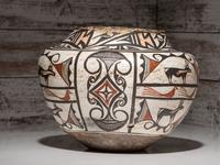 Zuni Polychrome Pottery Olla