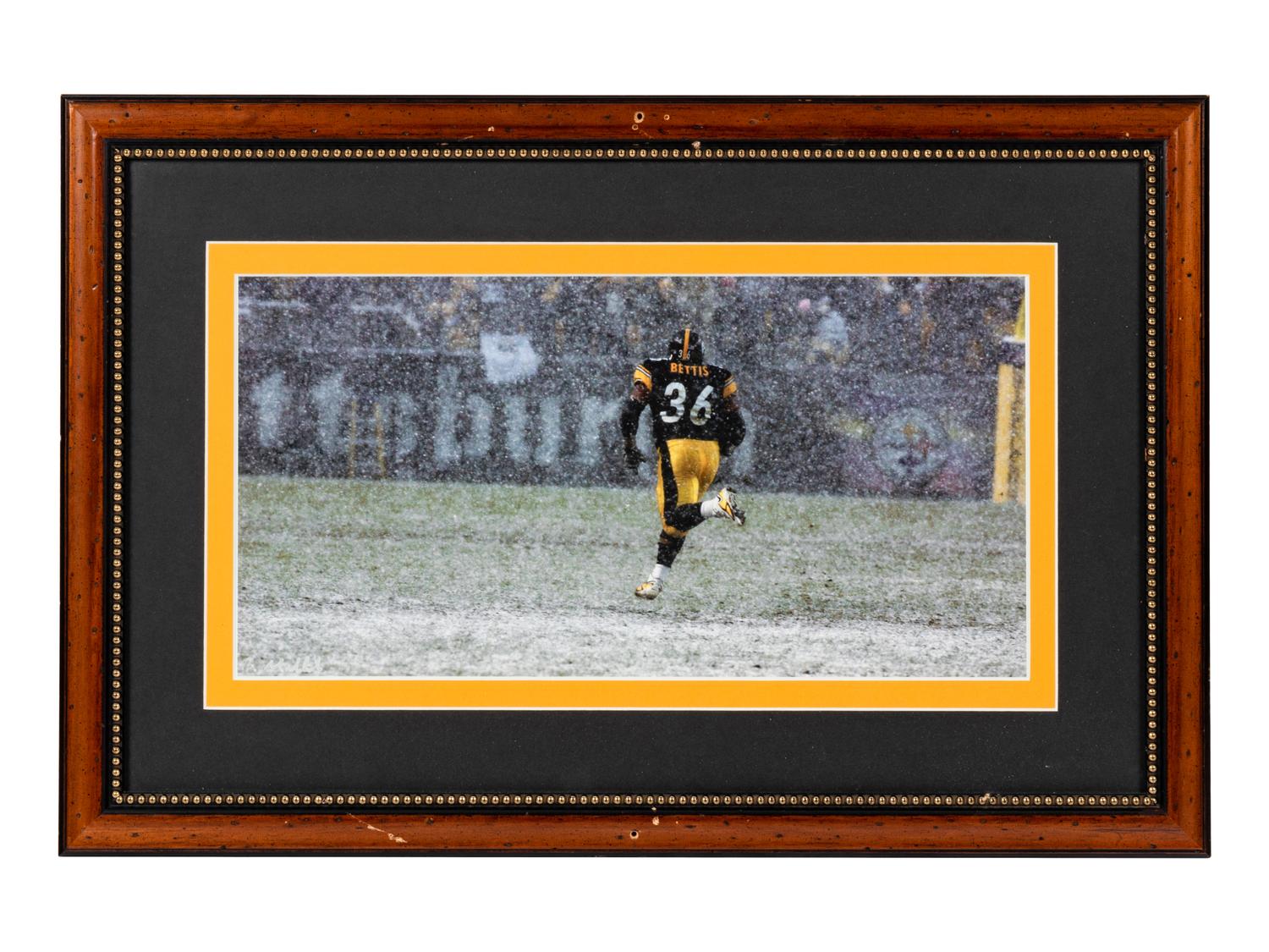 A Group of Five Photographs of Football Players Formerly Displayed at Mike Ditka’s Restaurant