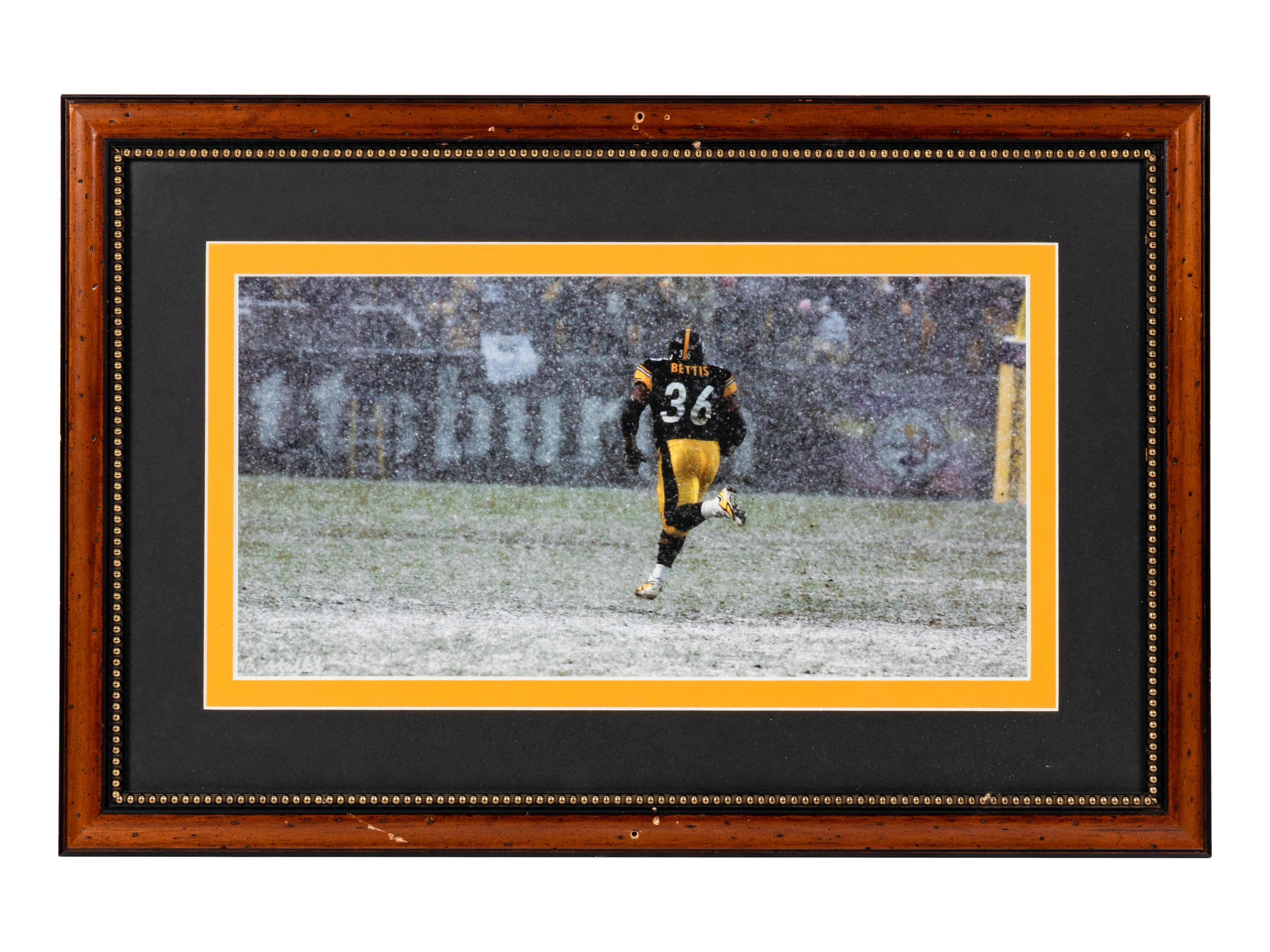 A Group of Five Photographs of Football Players Formerly Displayed at Mike Ditka’s Restaurant
