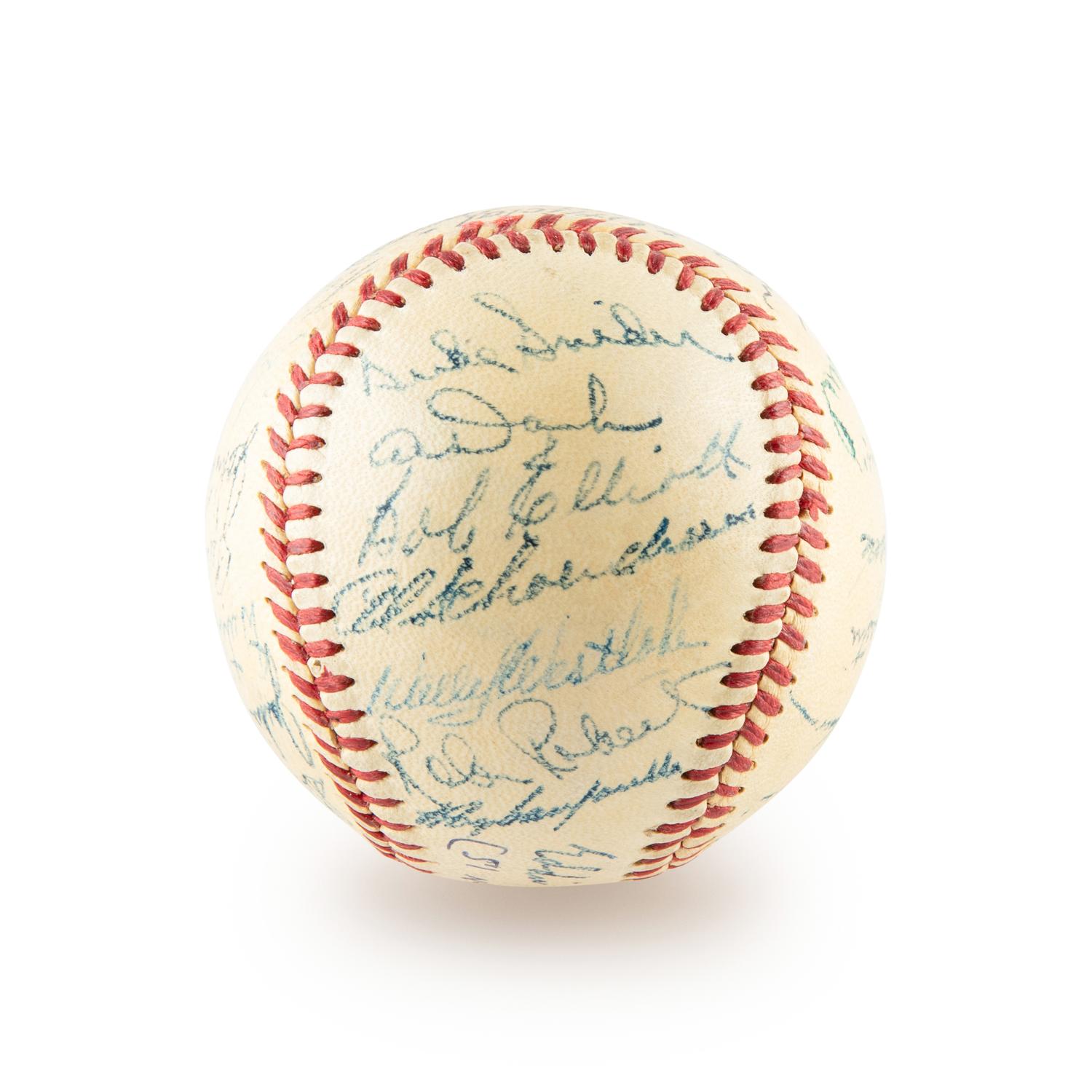 A 1951 National League All Star Team Signed Autograph Baseball Including Jackie Robinson (Beckett Authentication Services)