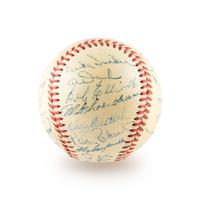 A 1951 National League All Star Team Signed Autograph Baseball Including Jackie Robinson (Beckett Authentication Services)