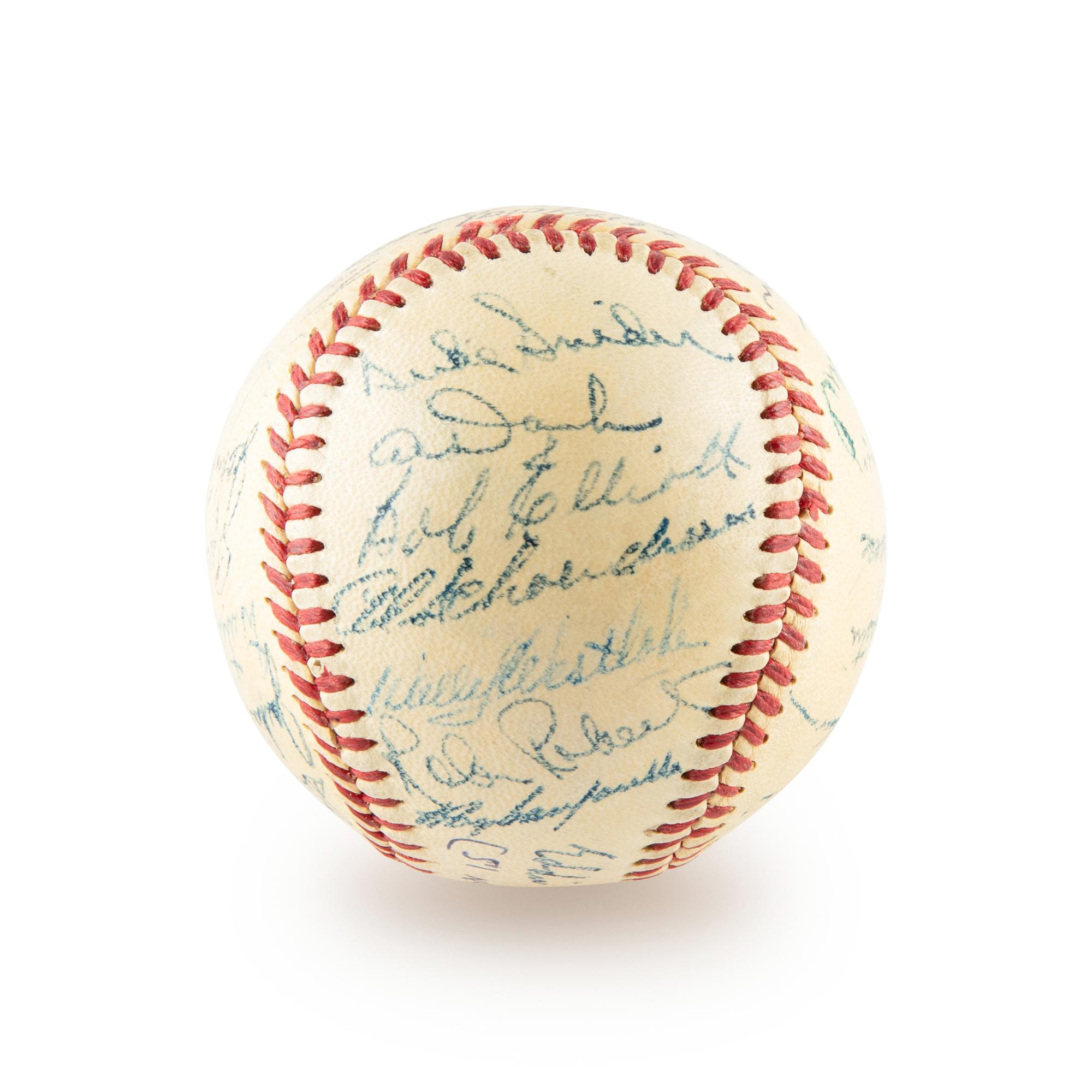 A 1951 National League All Star Team Signed Autograph Baseball Including Jackie Robinson (Beckett Authentication Services)