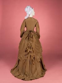 Two Silk Taffeta Day Dresses, 1870s