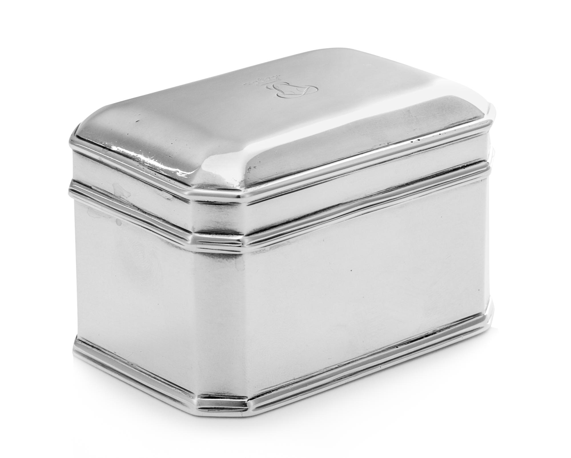An Irish George III Silver Snuff Box, James Scott, Dublin, 1793, or rectangular form with canted corners, the lid centered by an engrav