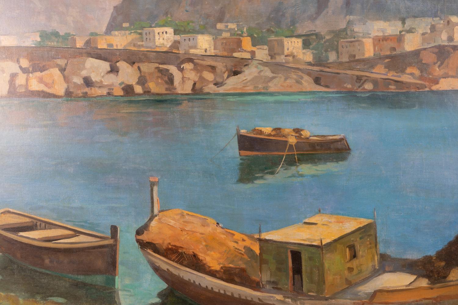 European Harbor Scene