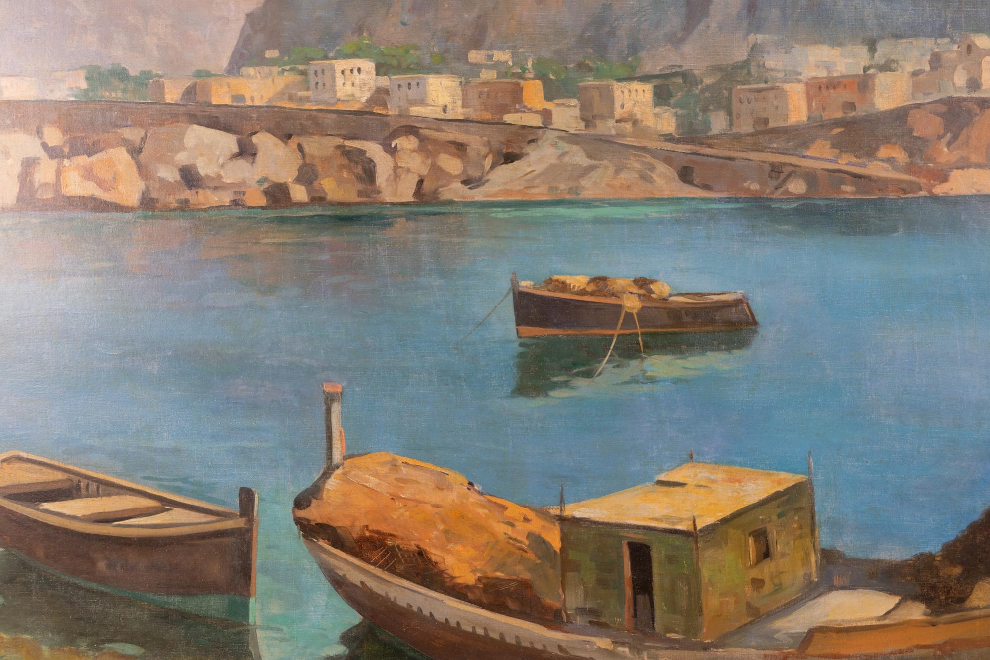 European Harbor Scene