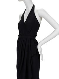 Halston Black Halter Dress, 1970s