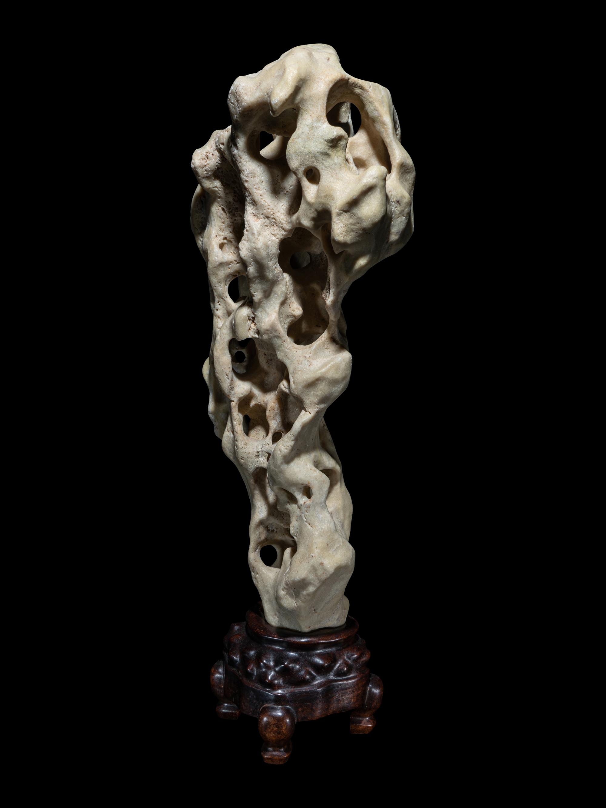 A Chinese White Taihu Stone Scholar's Rock