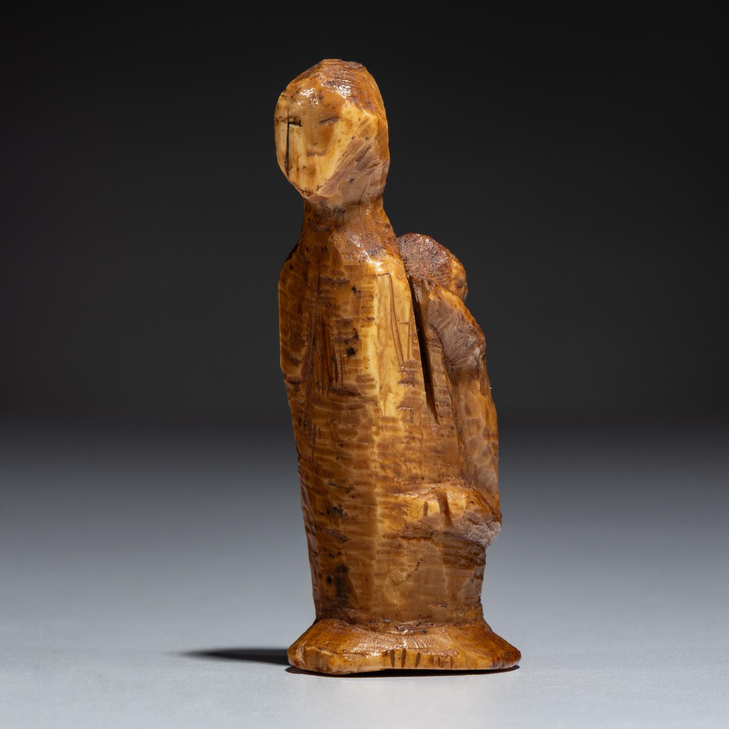 St. Lawrence Island Thule Culture, Mother and Child Figure