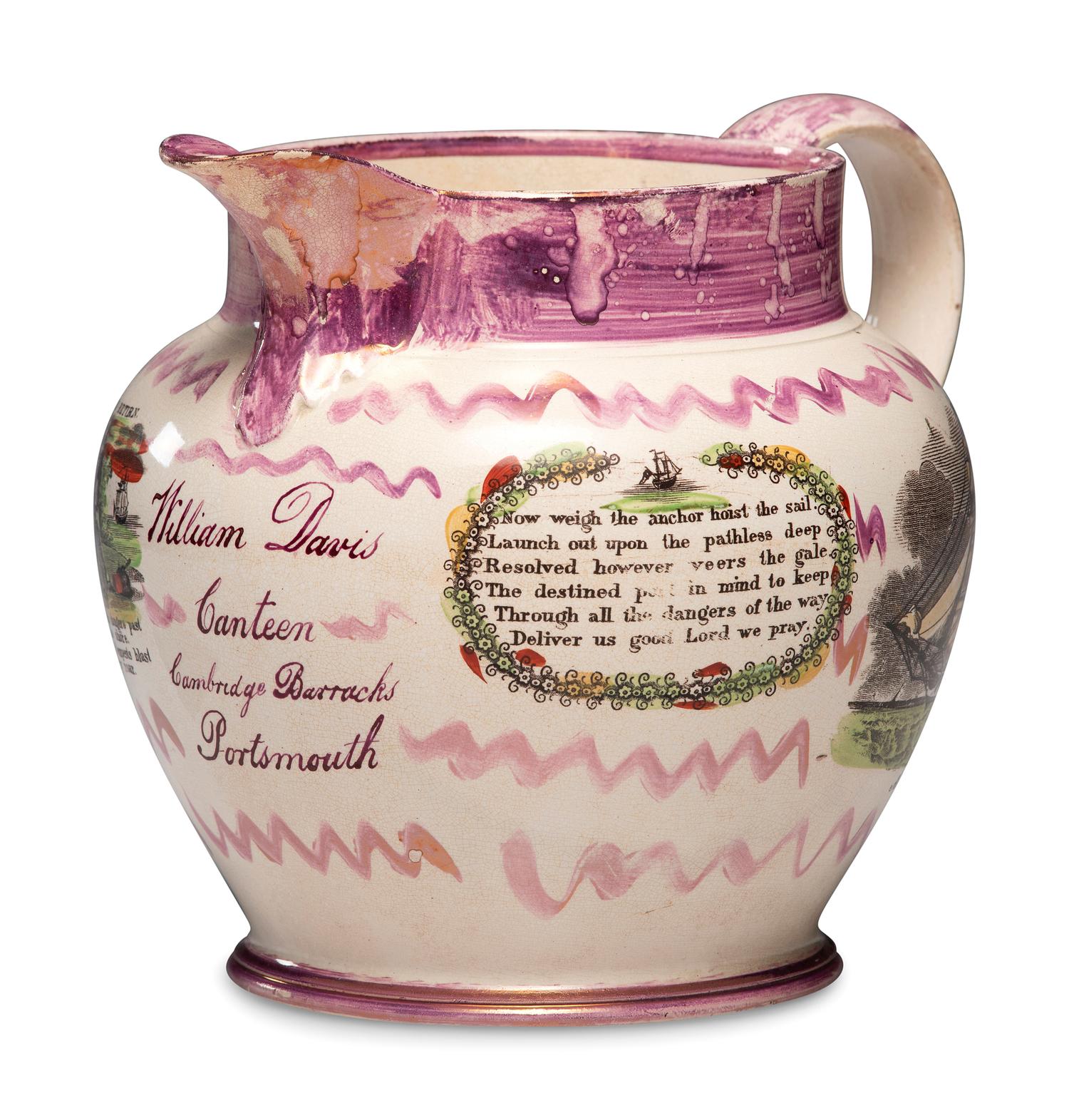 A Sunderland Transfer-Printed Lustreware Jug