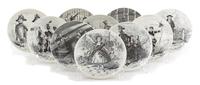 A Set of Ten Creil et Montereau Faience Plates Diameter 8 inches. — 19TH CENTURY