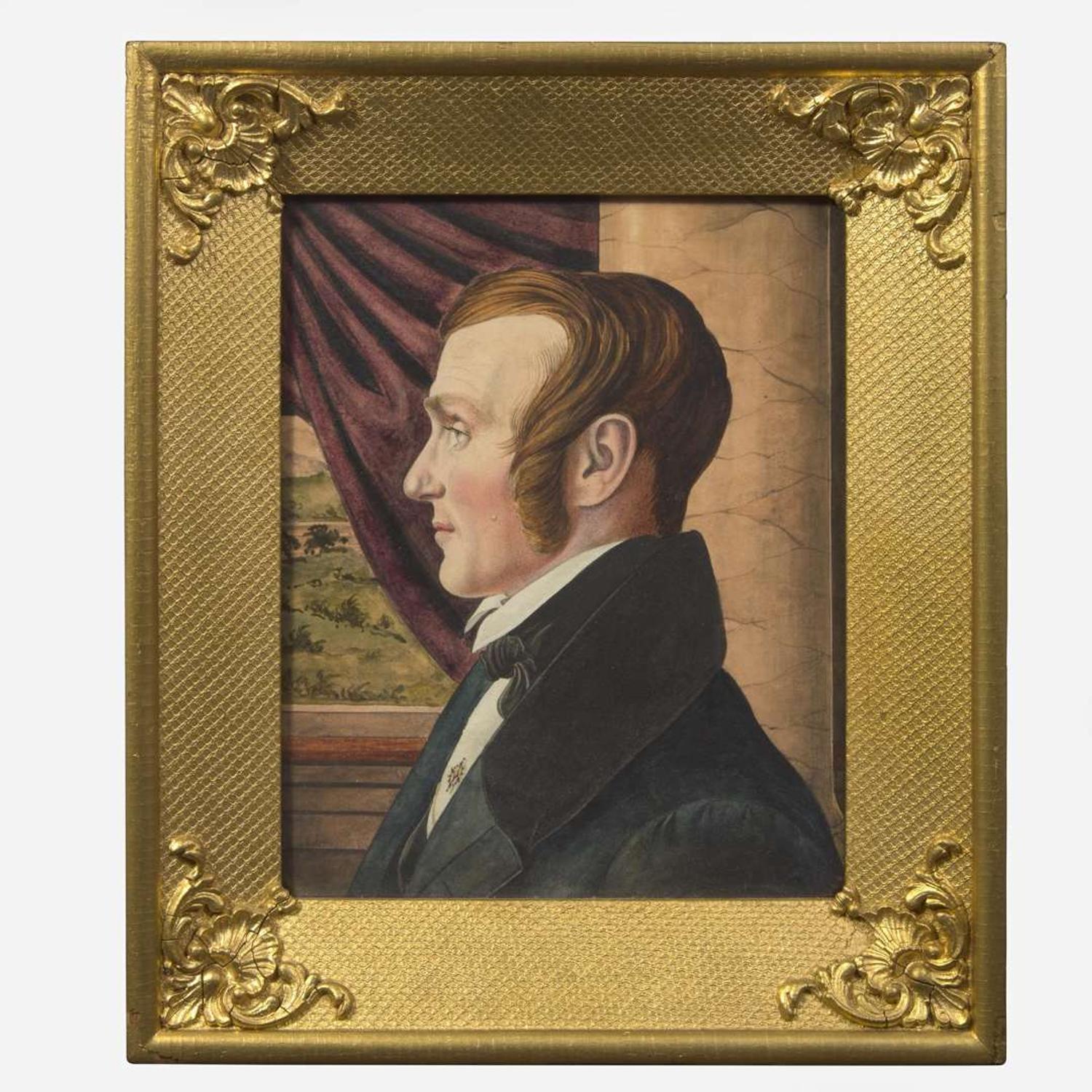 Attributed to Charles Burton (born 1782, active first half 19th century) A Profile Portrait of Charles Gentry (c. 1802-1859) of Richmond, VA