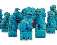 Five Pairs of Chinese Porcelain Figures of Fu Lions